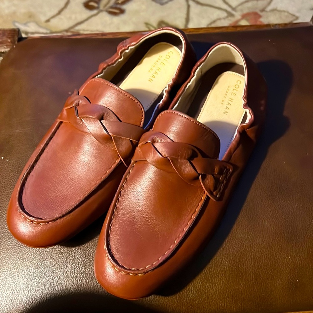 Cole Haan leather driving Mocs. Never worn.